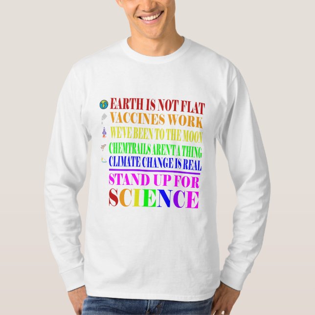 T-shirt Se battre pour la science amusante et vraie (Devant)