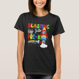 T-shirt Se Déplacer Dans Le Pré K Retour À L'École Garçons