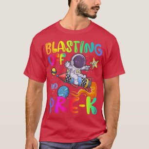 T-shirt Se Dérouler Dans Un Astronaut Pré-K Mignon Drôle R
