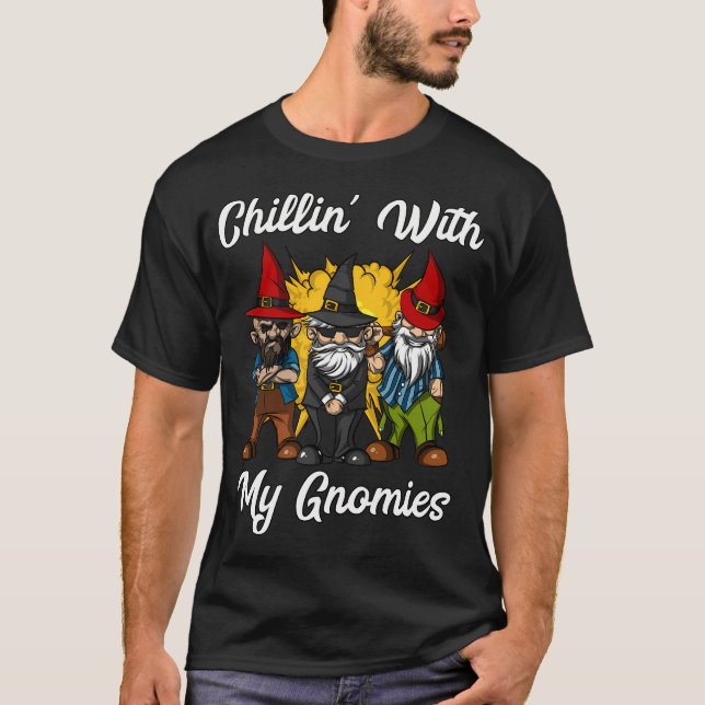 T-shirt Se détendre avec mes gnomes (Devant)