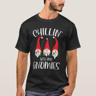 T-shirt Se détendre avec mes gnomes Père Noël Jardin gnome