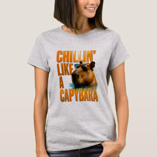 T-shirt Se détendre comme un capybara Citation drôle d'ani