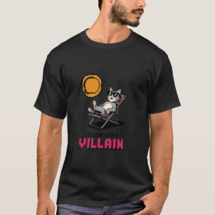 T-shirt Se détendre comme un méchant humour de chat pixel