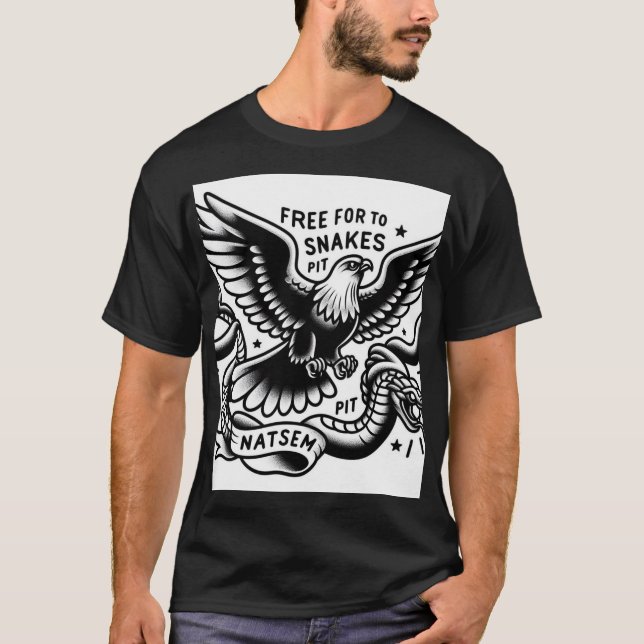T-shirt Se lever au-dessus du serpent du serpent (Devant)