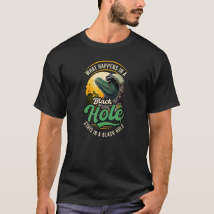 T-shirt Se Passe En Trou Noir Reste Astronaut Crocodile 1
