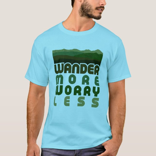 T-shirt Se promener plus inquiet moins (Devant)