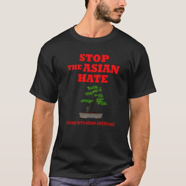 T-shirt Se ranger aux côtés des Américains asiatiques anti (Devant)