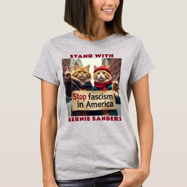 T-shirt Se ranger Du côté de Bernie Sanders (Devant)