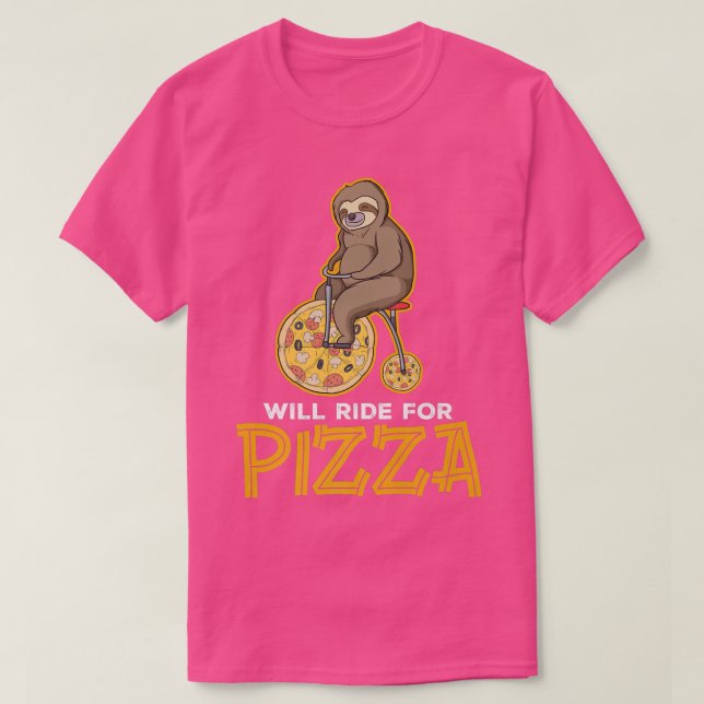 T-shirt Se Rendre À La Pizza  (Design devant)