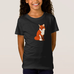 T-shirt se reposant mignon de filles de Fox