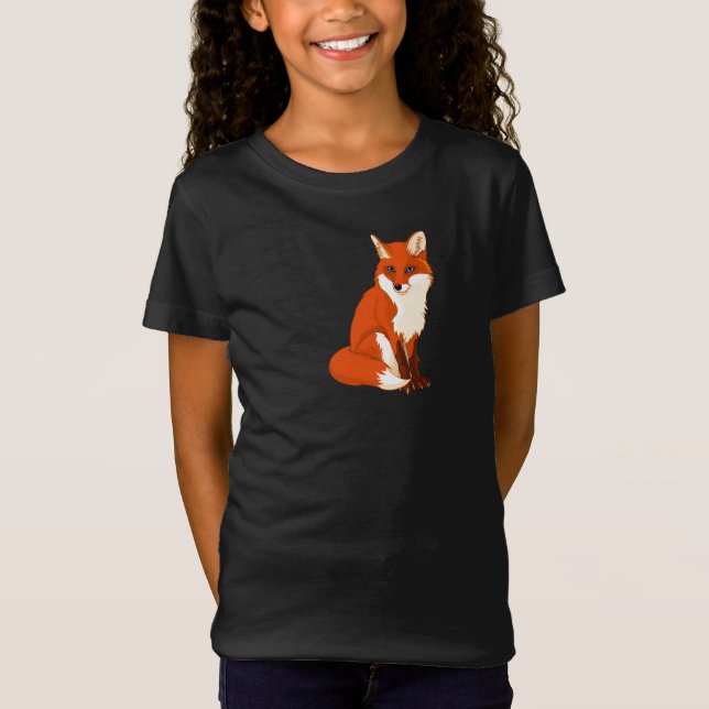 T-shirt se reposant mignon de filles de Fox (Devant)