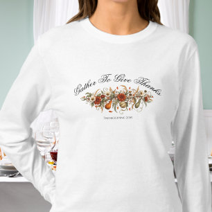 T-shirt Se réunir pour remercier Feuilles d'automne Action