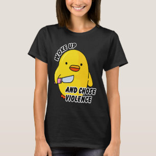 T-shirt Se réveille et choisit la violence canard avec cou