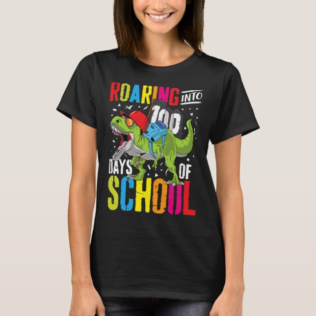 T-shirt Se Roulant Dans 100 Jours D'Amusement Scolaire T R (Devant)