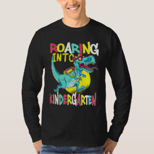 T-shirt Se Rouler À La Maternelle T Rex Dinosaur Retour À