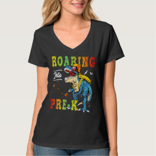 T-shirt Se Rouler Dans Pré K Dinosaur Enseignant Pré K Ret
