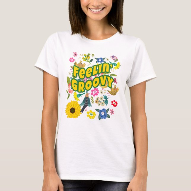 T-shirt SE SENTIR GROOVY Hippie Gitane Bohème (Devant)