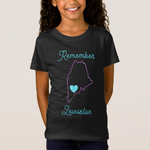 T-Shirt Se souvenir de Lewiston avec nom Customisé Texte T