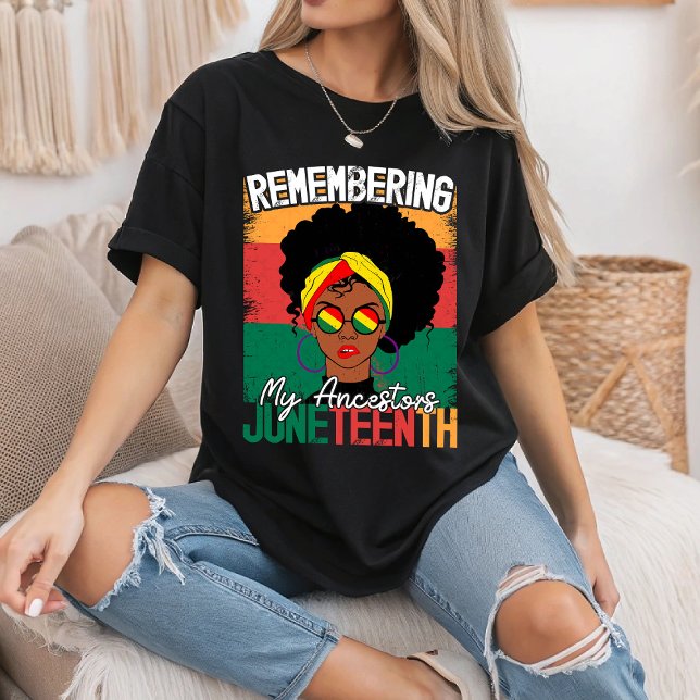 T-shirt Se souvenir de mes ancêtres Juneteenth Jour de lib (Créateur téléchargé)