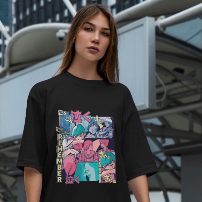 T-shirt Se souvenir de Vaporwave Anime (Créateur téléchargé)
