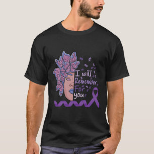 T-shirt Se Souviendra De Vous Sensibiliser À L'Alzheimer B
