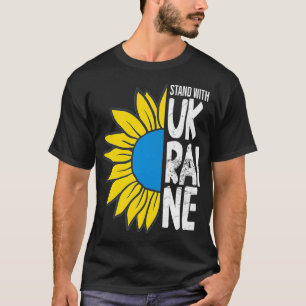 T-shirt Se Tenir Avec Tournesol Ukraine Ukraine Robe Forte