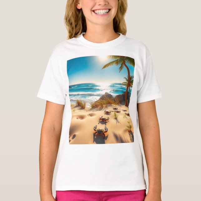 T-shirt Sea  Crabs on Tropical Beach – Serene Ocea (Devant)