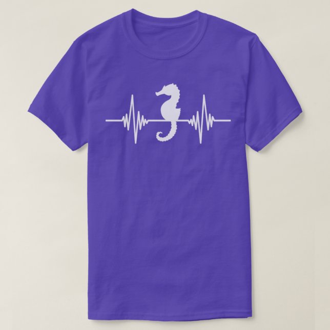 T-shirt Sea Creature Heartbeat Seahorse (Design devant)