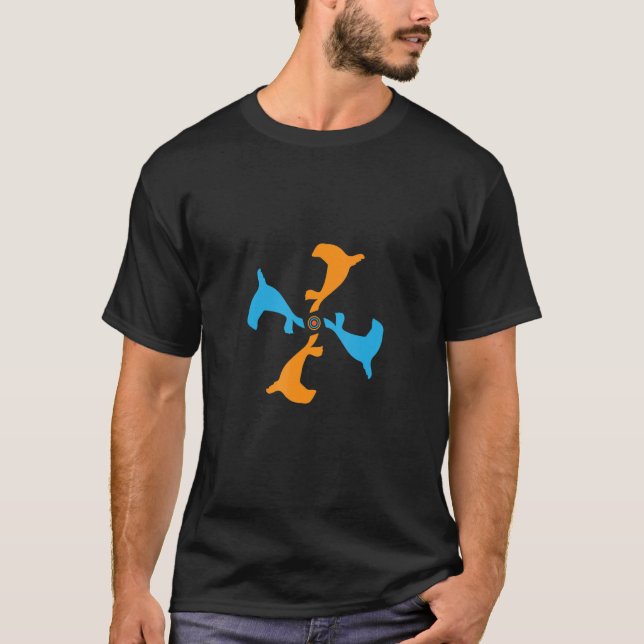 T-shirt Sea Lion Animal Mandala Pattern (Devant)