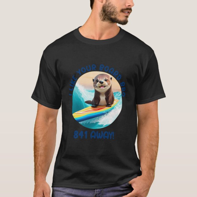 T-shirt Sea Otter 841 Surfboard Thief California Surfer So (Devant)