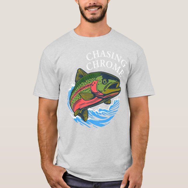T-shirt Sea Run Cutthroat Chasing Chrome Trout (Devant)
