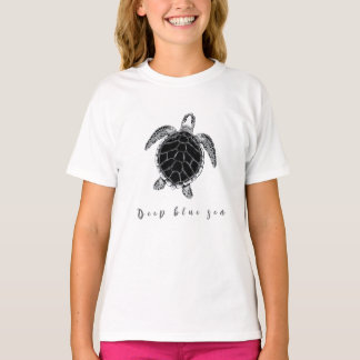 T-shirt Sea turtle b/w