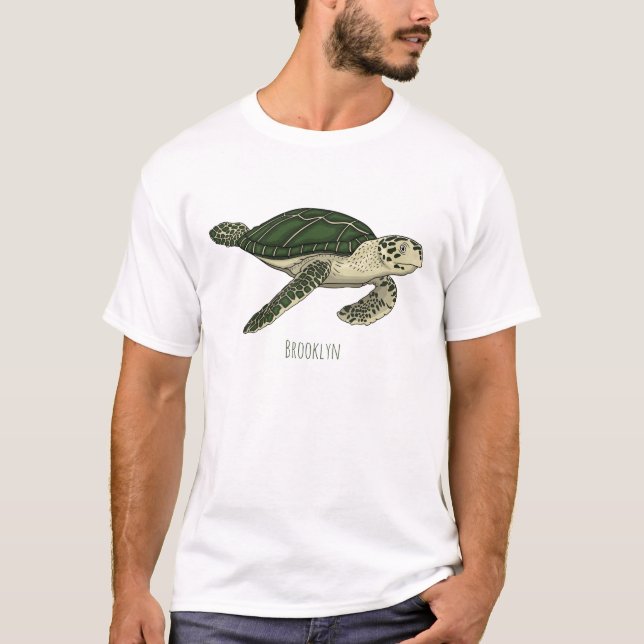 T-shirt Sea turtle cartoon (Devant)