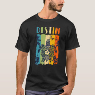 T-shirt Sea Turtle Retro Destin Florida Thème Famille Vaca