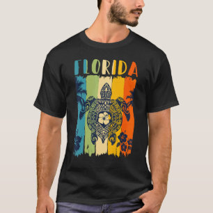 T-shirt Sea Turtle Retro Florida Thème Famille Vacances