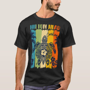 T-shirt Sea Turtle Retro Hilton Head Carolina Thème Famill
