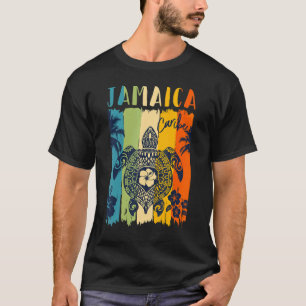 T-shirt Sea Turtle Retro Jamaïque Caribe Famille Vacances