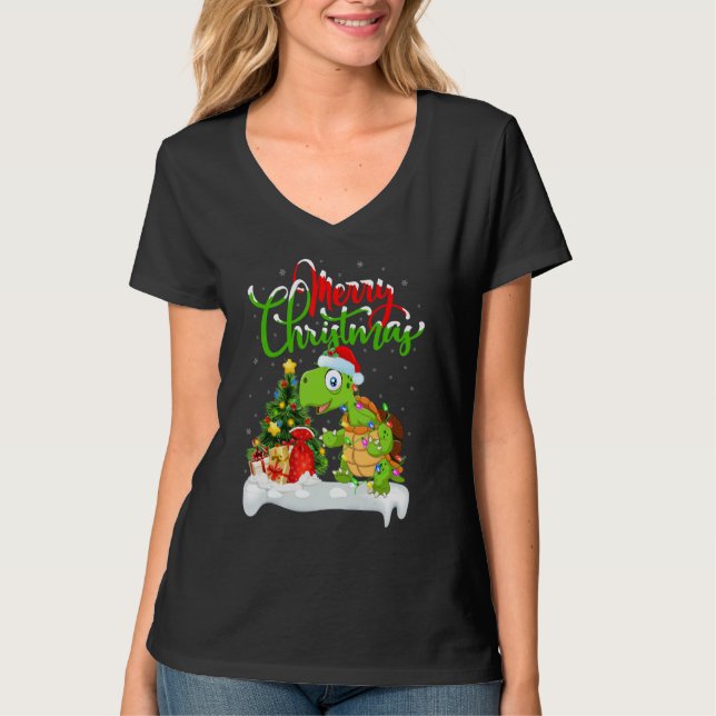 T-shirt Sea Turtle  Xmas Decorations Santa Sea Turtle Chri (Devant)