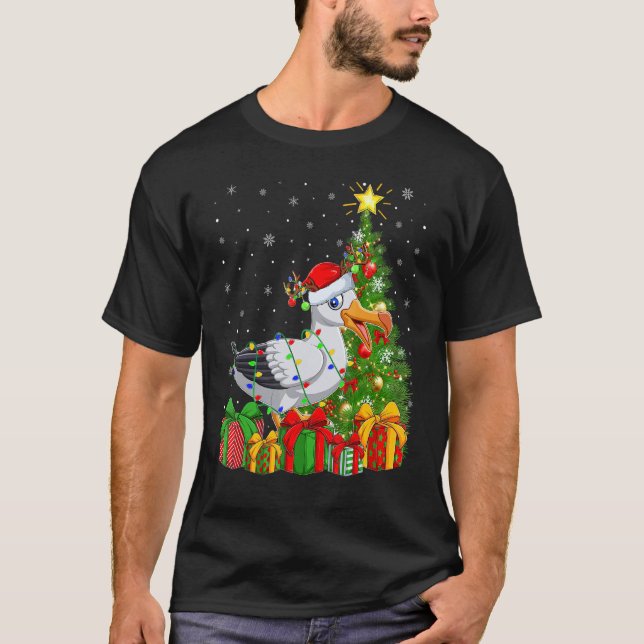 T-shirt Seagull Bird   Xmas Holiday Santa Seagull Christma (Devant)