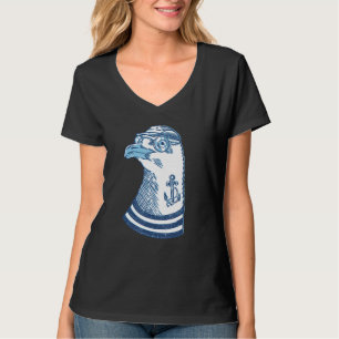 T-shirt Seagull Sailor Kids Femmes Birdwatcher Beach Gulls