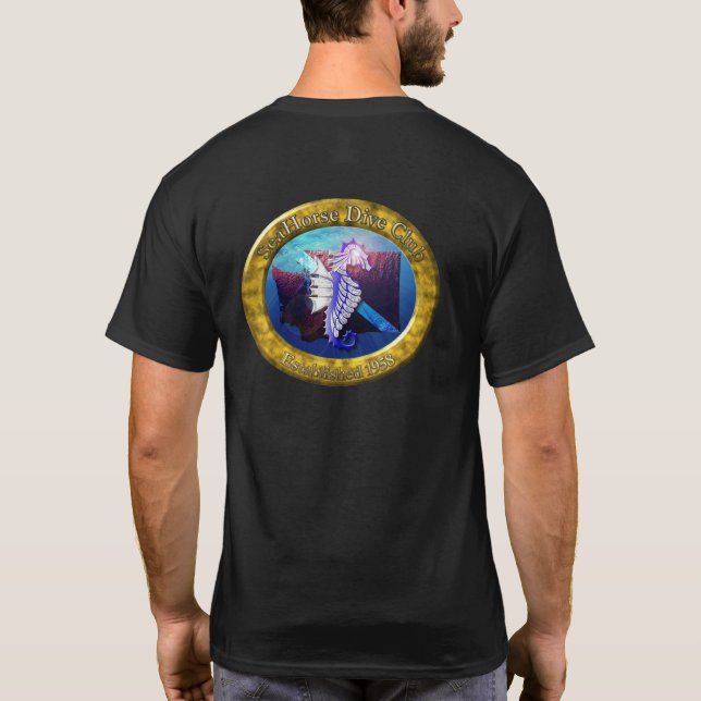 T-shirt SeaHorse Undersea Club Crest Tee-Shirt (Dos)