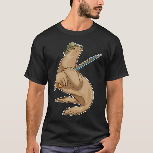T-shirt Seal Fisher Harpon Pêche (Devant)