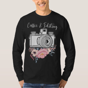 T-shirt Séance photo de photographe café et édition photo