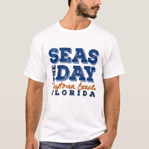 T-shirt Seas the Day Daytona Beach Florida chemise