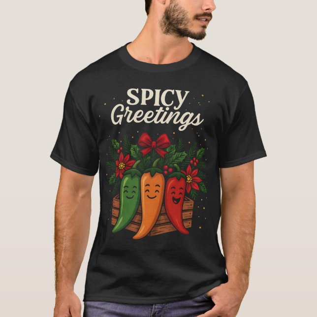 T-shirt Seasoning Greetings Cute Holiday Spice Characters (Devant)