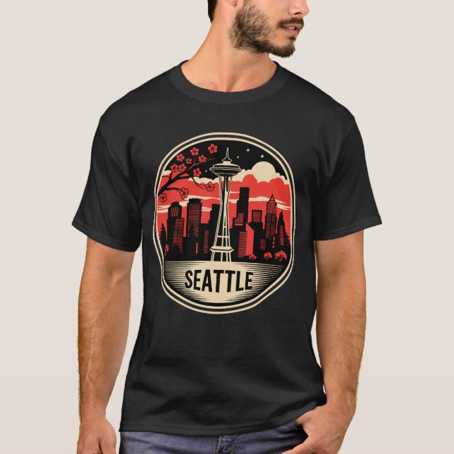 T-shirt Seattle City Washington USA (Devant)