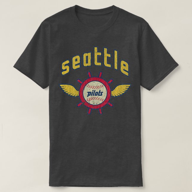 T-shirt Seattle Pilots Baseball Vintage (Design devant)