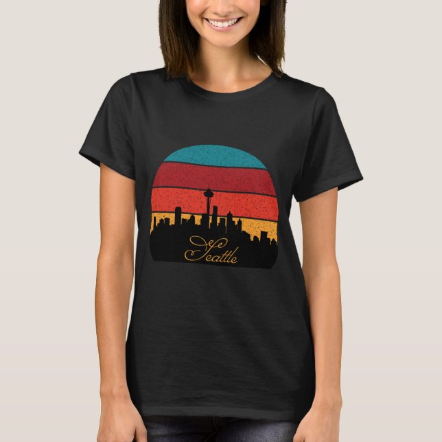 T-shirt Seattle, Silhouette (Devant)