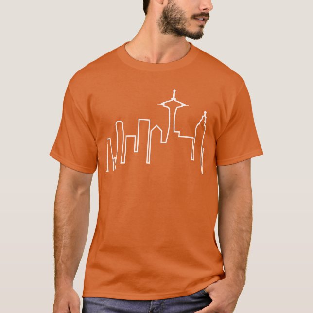 T-shirt Seattle Skyline Frasier funny (Devant)