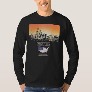 T-shirt seattle Skyline Vacances Souvenir ville